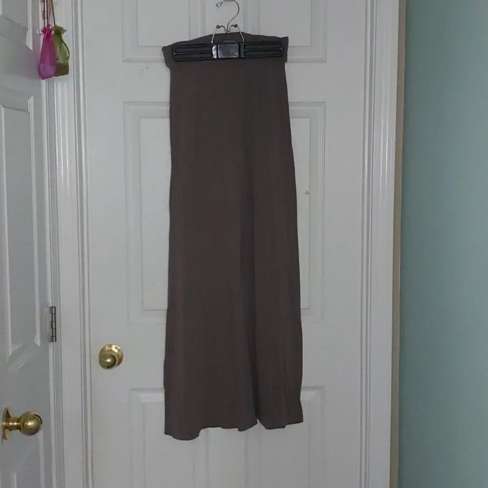 DNA Couture brownish gray maxi flowing skirt Sz M